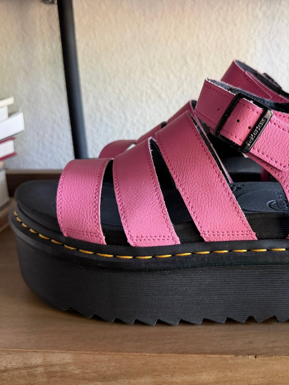 DR. MARTENS Blaire Quad Chunky Platform Sandals Pink NWOT 11 - Picture 5 of 9